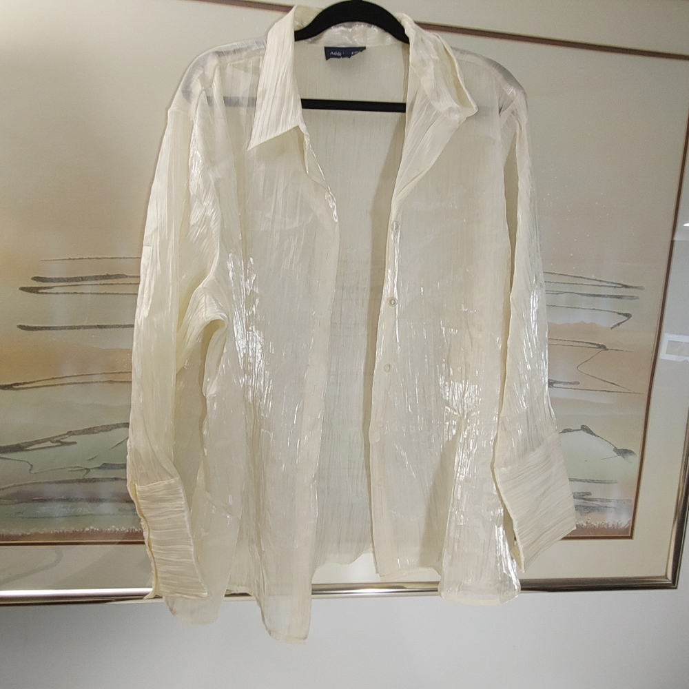 Addition-Elle Chiffon Long Sleeve Blouse Size 22